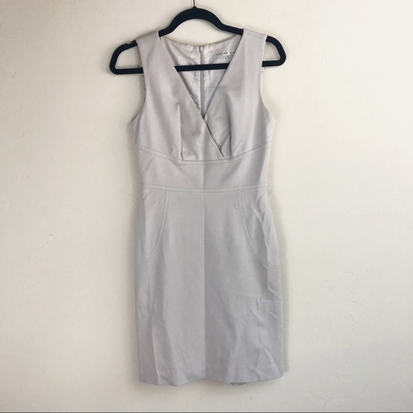 Trina Turk Icon Surplice Sheath Dress in Limestone - Picture 3 of 7